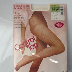 Super Shaper JCPenney Control Top Pantyhose Oatmeal Color NWT